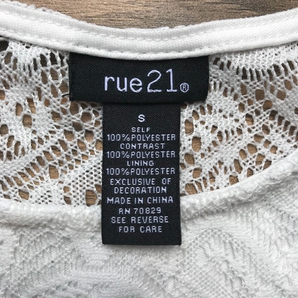 Rue 21 Floral White Lace Mini Dress Small - Picture 4 of 8